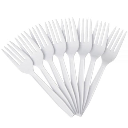 1000 Pcs Fork White Medium Weight