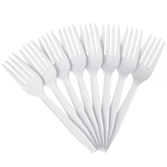 1000 Pcs Fork White Medium Weight