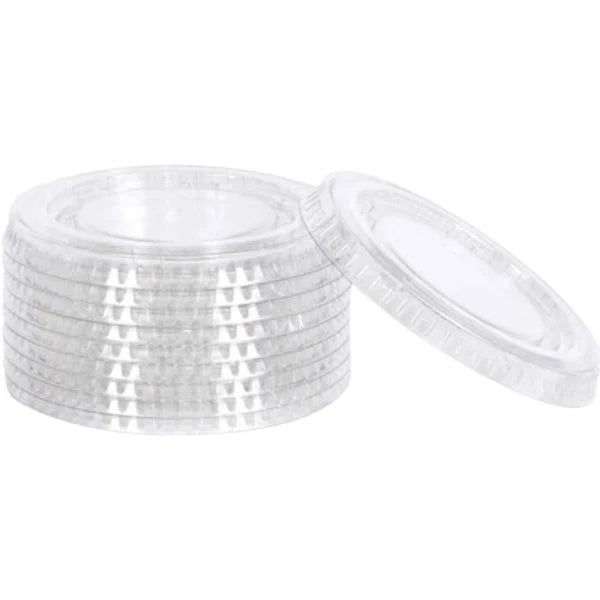 2500 Pcs Clear Portion Cup Lid - 1oz 50/50