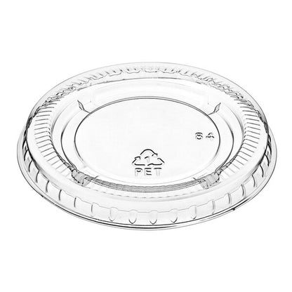 2500 Pcs Clear Portion Cup Lid - 1.5 Oz or 2 oz 50/50