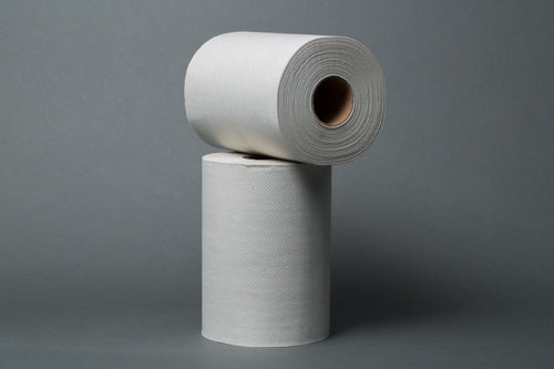 12 Rolls Hard Roll Towel - White Recycled 350ft