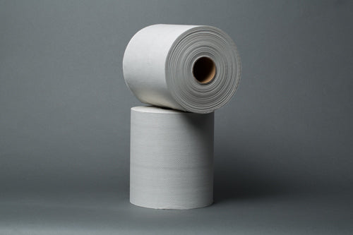 12 Rolls Hard Roll Towel - White Recycled 600ft