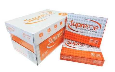 10 Reams Copy Paper - Supreme 96 Bright 500 Sheets