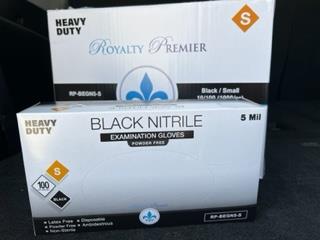 1000 Black Nitrile Exam Gloves Powder Free 5 Mil