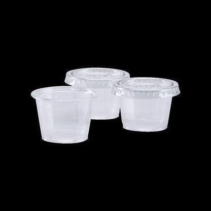 2500 Pcs Clear Portion Cup Lid - 1oz 50/50