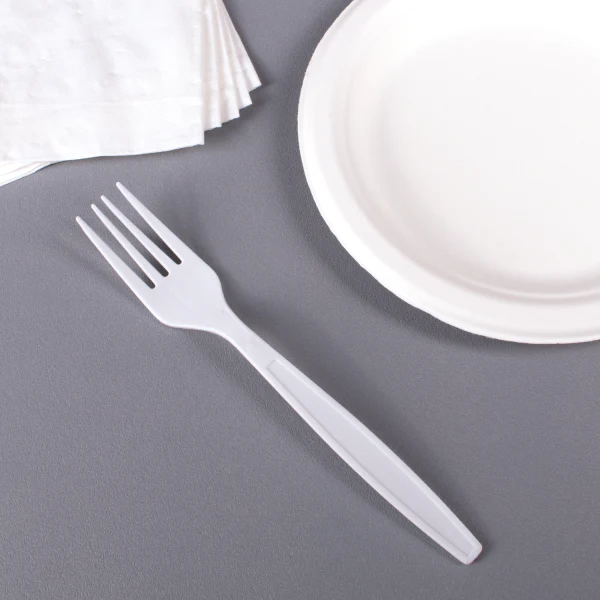 1000 Pcs PP Fork White Heavy Weight