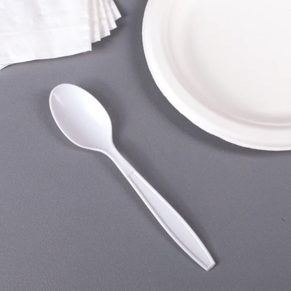 1000 Pcs Teaspoon White Medium Weight